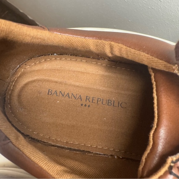Banana Republic Mens Shoes Size 9 Brown Vegan Leather sneakers - Picture 3 of 7